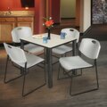 Kee Square Tables > Breakroom Tables > Kee Square Table & Chair Sets, 30 W, 30 L, 29 H, Maple TB3030PLBPBK44GY